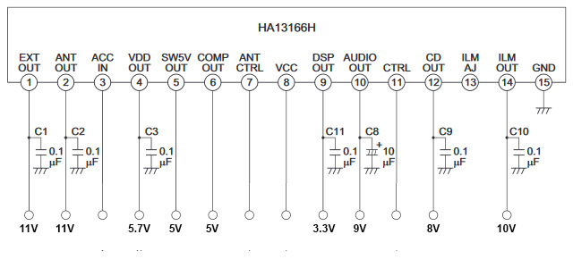 USB: Fitur Head Unit Kekinian - Pinout HA13166H dan tegangan outputnya
